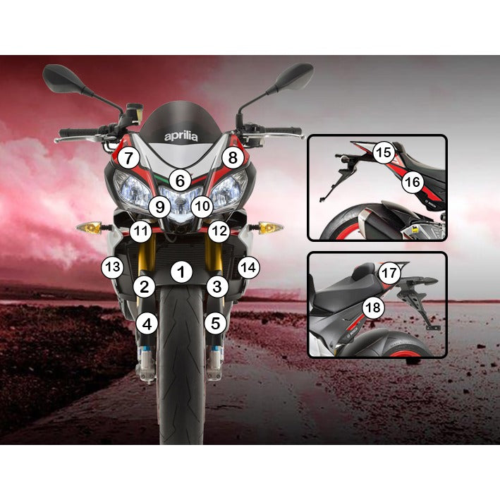 Eazi-Grip Paint Protection Film for Aprilia Tuono V4, matte