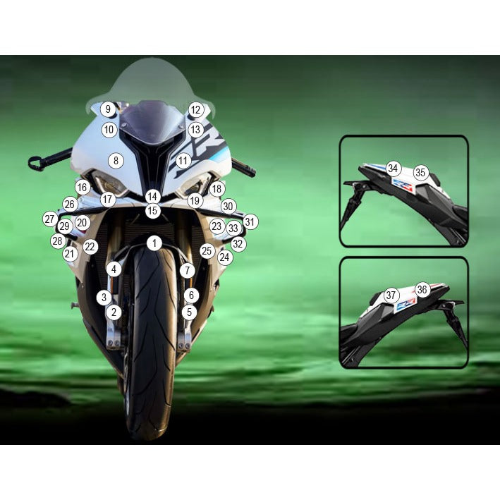 Eazi-Grip Paint Protection Film for BMW S1000RR, gloss