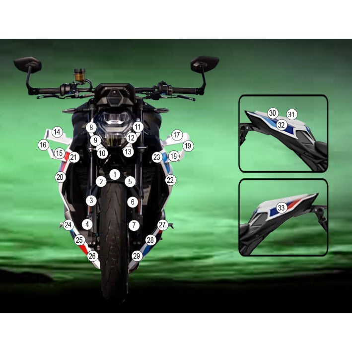 Eazi-Grip Paint Protection Film for BMW M1000R, gloss