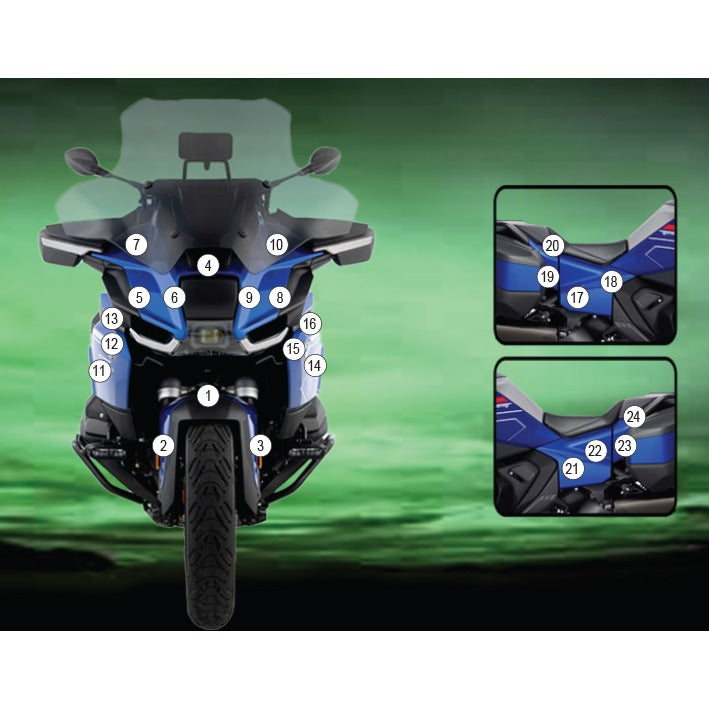 Eazi-Grip Paint Protection Film for BMW R 1300 RT, gloss
