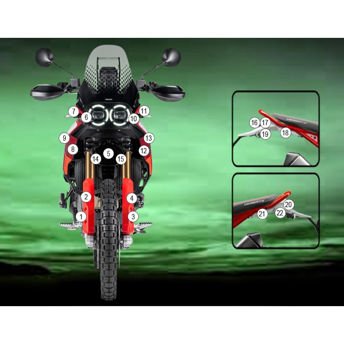 Eazi-Grip Paint Protection Film for Ducati Desert X Rally, gloss