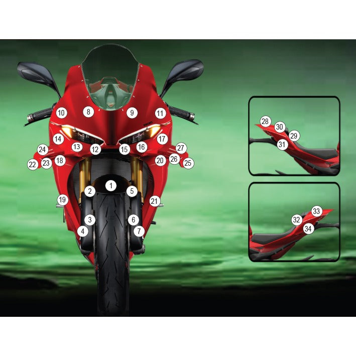 Eazi-Grip Paint Protection Film for Ducati Panigale V4, gloss