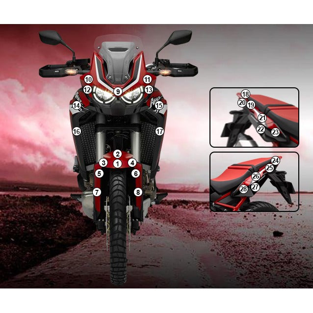 Eazi-Grip Paint Protection Film for Honda Africa Twin, matte