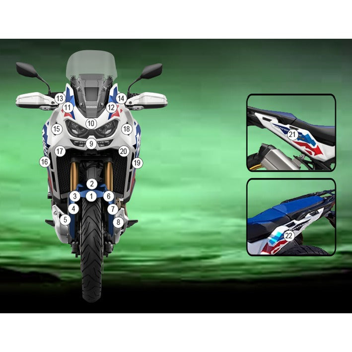 Eazi-Grip Paint Protection Film for Honda Africa Twin Adventure Sports, gloss