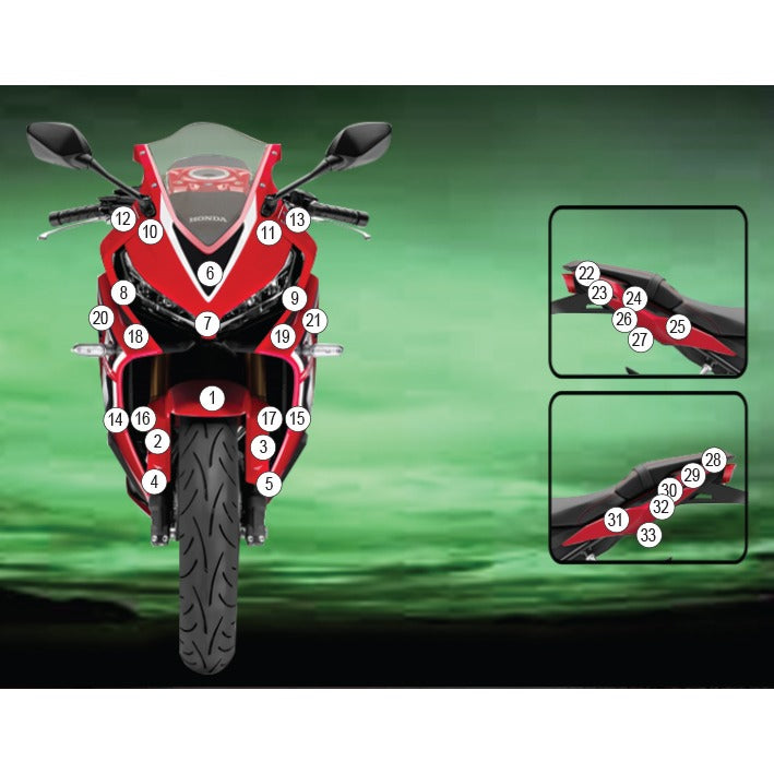 Eazi-Grip Paint Protection Film for Honda CBR650R, gloss