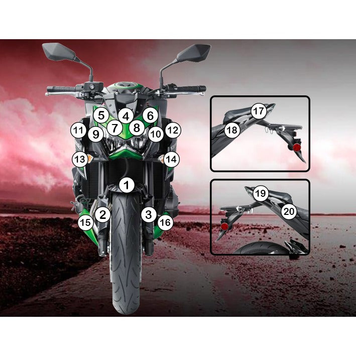 Eazi-Grip Paint Protection Film for Kawasaki Z800, matte