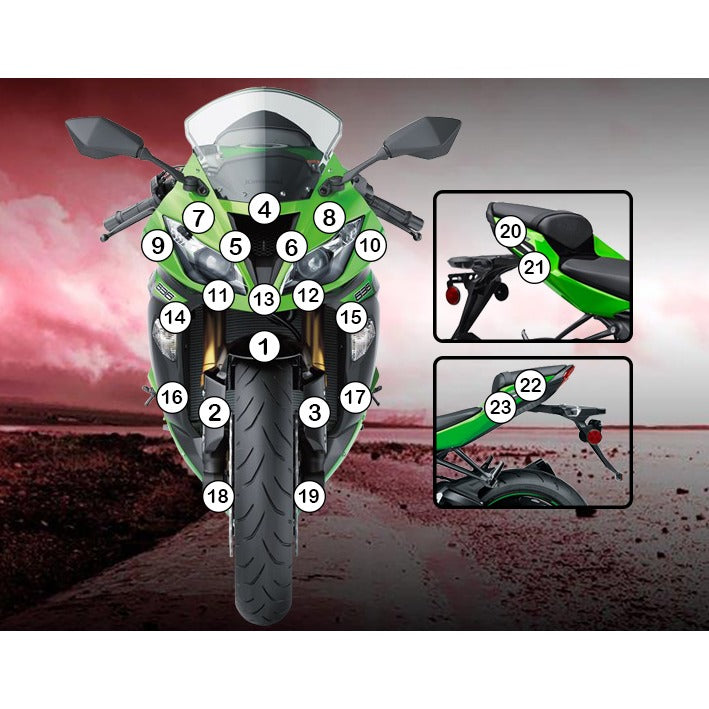 Eazi-Grip Paint Protection Film for Kawasaki ZX-6R, gloss