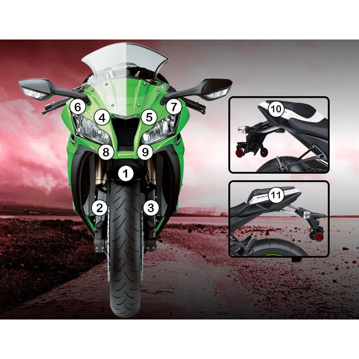 Eazi-Grip Paint Protection Film for Kawasaki ZX-10R, gloss