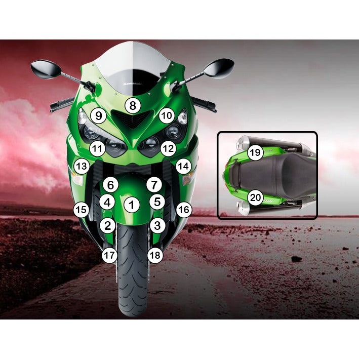 Eazi-Grip Paint Protection Film for Kawasaki ZX-14R, matte