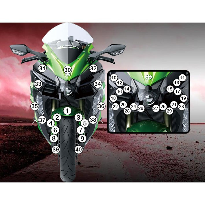 Eazi-Grip Paint Protection Film for Kawasaki H2 SX, matte
