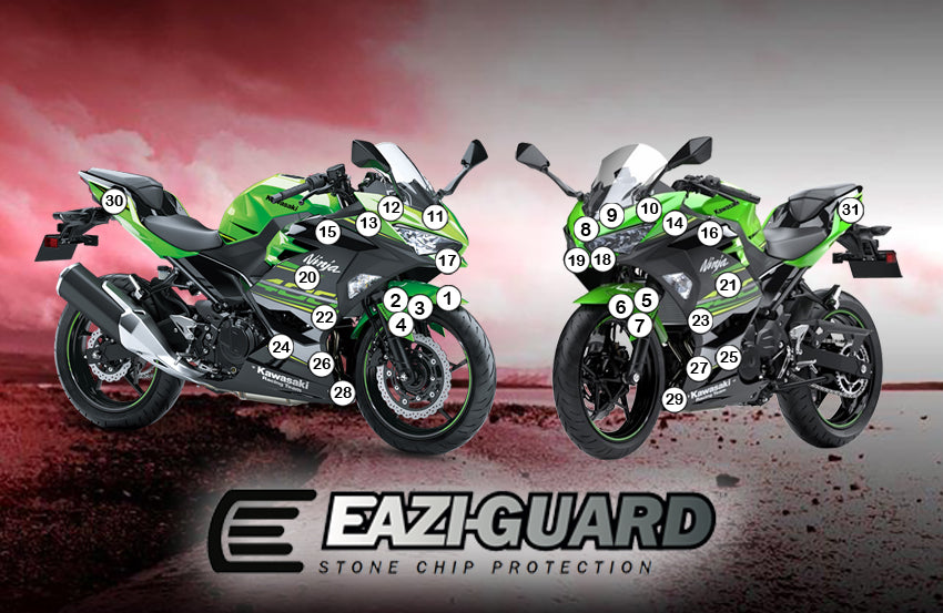 Eazi-Grip Paint Protection Film for Kawasaki Ninja 400, gloss