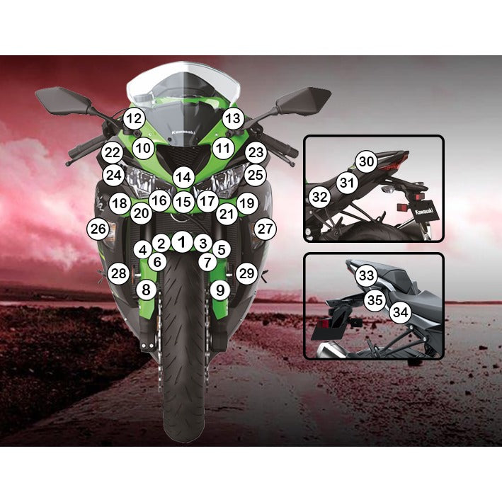 Eazi-Grip Paint Protection Film for Kawasaki ZX-6R, matte