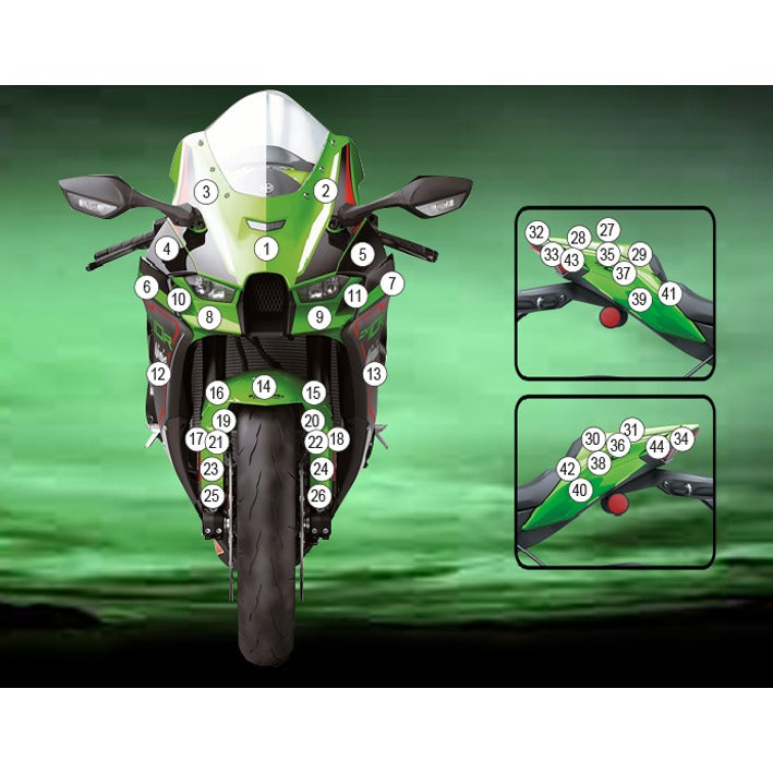 Eazi-Grip Paint Protection Film for Kawasaki ZX-10R RR, gloss