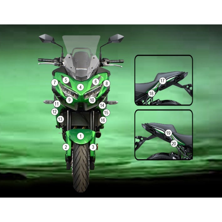 Eazi-Grip Paint Protection Film for Kawasaki Versys 650, gloss