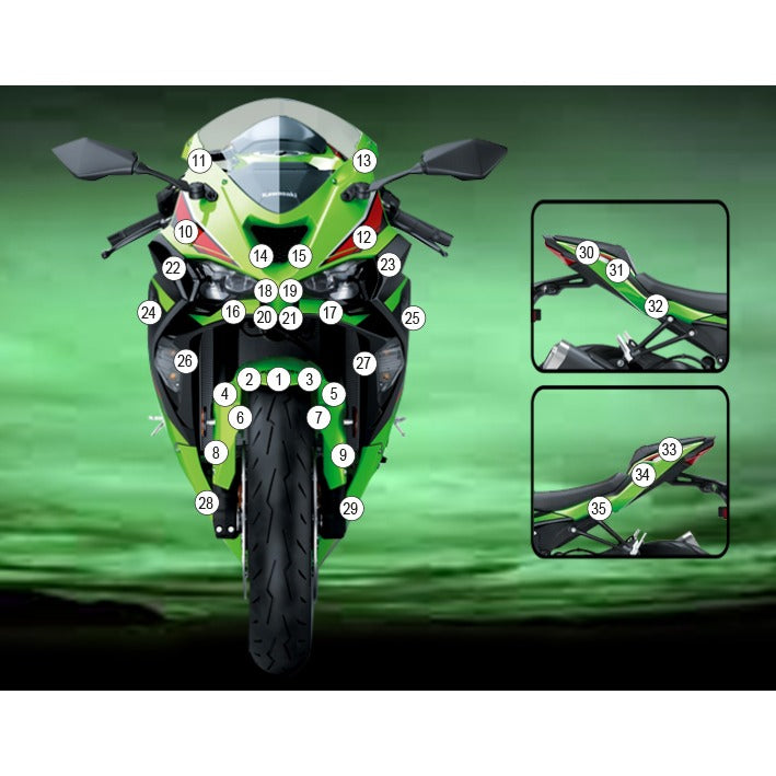 Eazi-Grip Paint Protection Film for Kawasaki Ninja ZX-6R, matte
