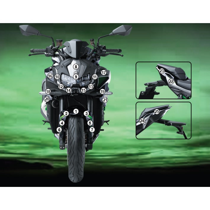 Eazi-Grip Paint Protection Film for Kawasaki ZH2, gloss