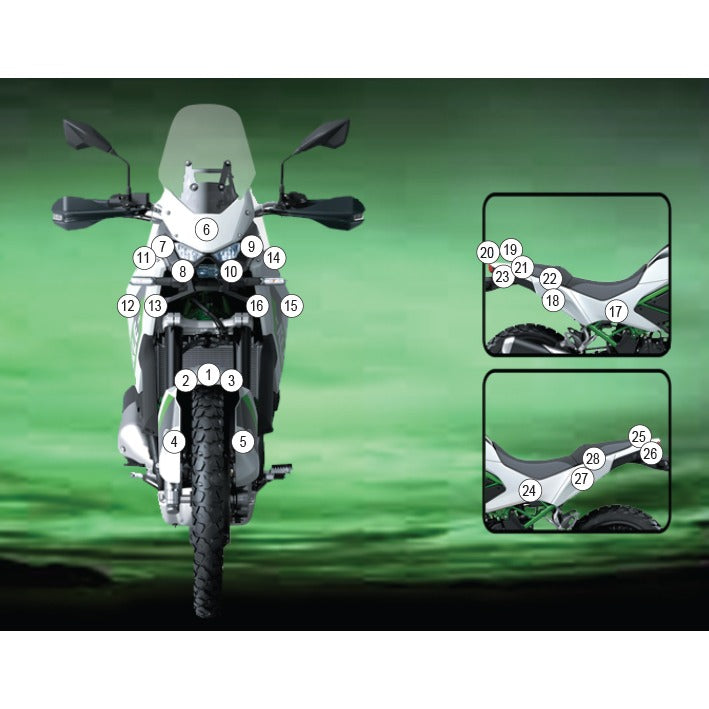 Eazi-Grip Paint Protection Film for Kawasaki KLE500, matte