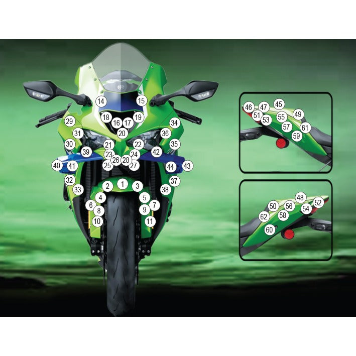 Eazi-Grip Paint Protection Film for Kawasaki Ninja ZX-10R RR, gloss