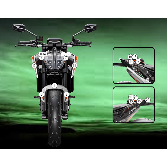 Eazi-Grip Paint Protection Film for KTM 890 Duke R, matte