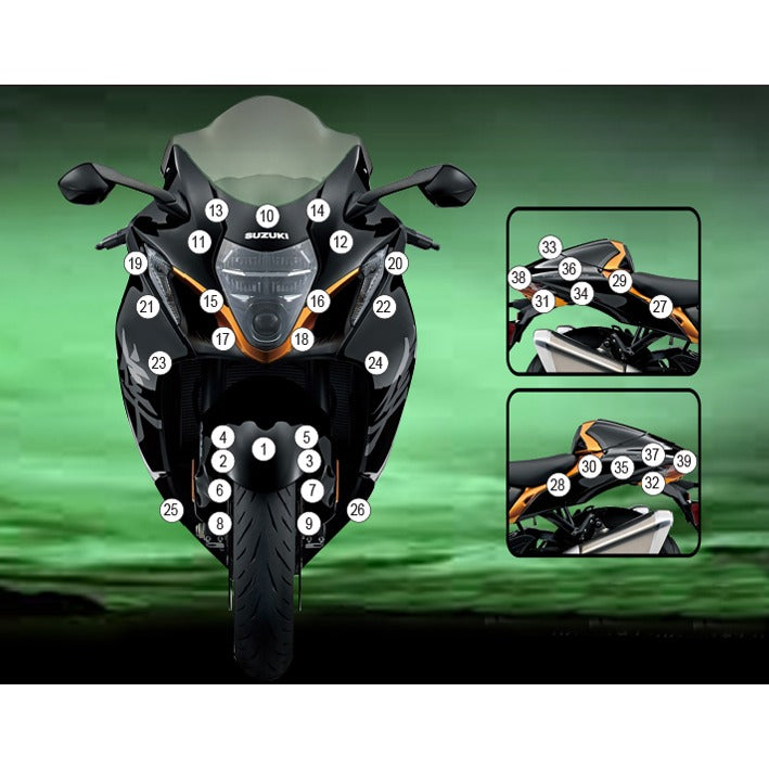 Eazi-Grip Paint Protection Film for Suzuki Hayabusa Gen III, matte