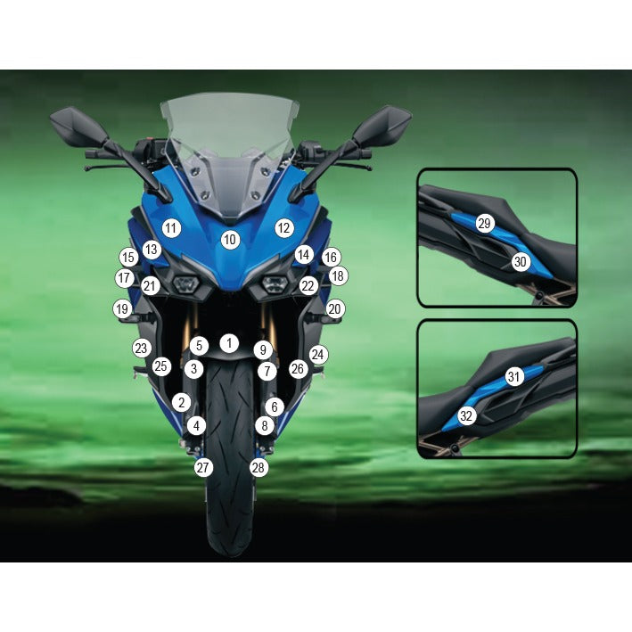 Eazi-Grip Paint Protection Film for Suzuki GSX-S 1000 GT, gloss