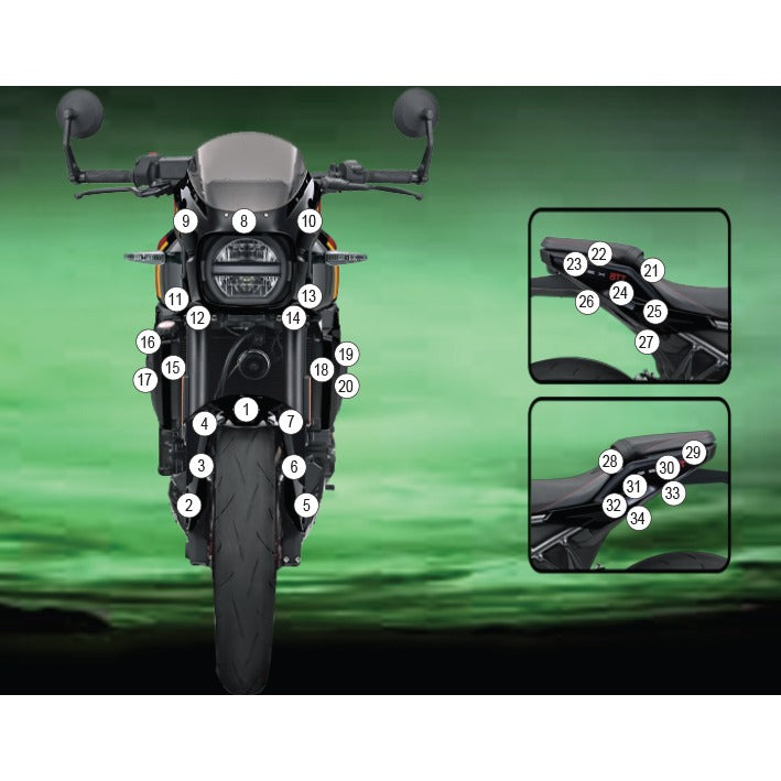 Eazi-Grip Paint Protection Film for Suzuki GSX-8TT, gloss