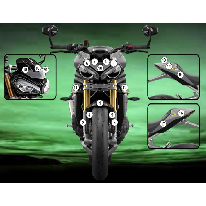 Eazi-Grip Paint Protection Film for Triumph Speed Triple 1200 RS, matte
