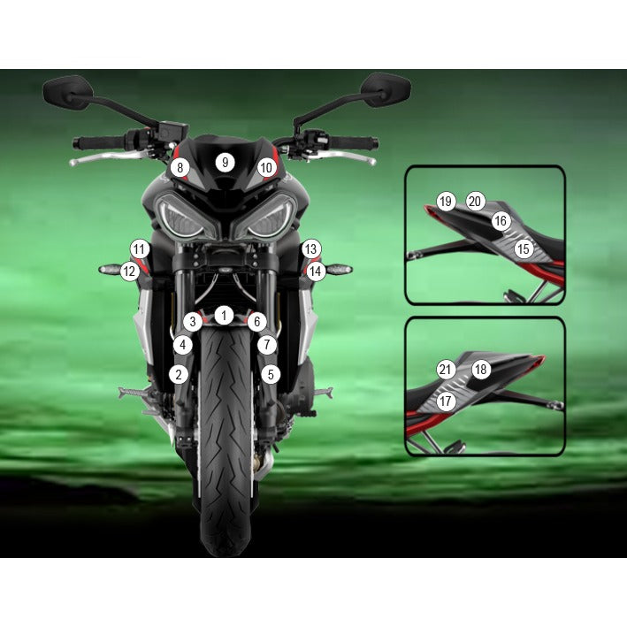 Eazi-Grip Paint Protection Film for Triumph Street Triple R, matte