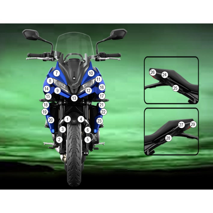 Eazi-Grip Paint Protection Film for Triumph Tiger Sport 660, matte
