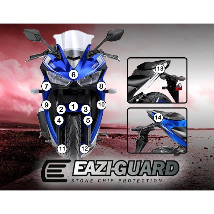 Eazi-Grip Paint Protection Film for Yamaha YZF-R3, gloss