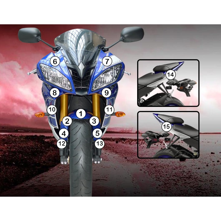 Eazi-Grip Paint Protection Film for Yamaha YZF-R6, gloss
