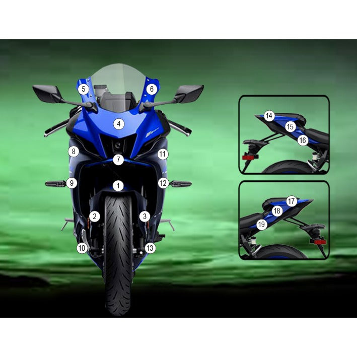 Eazi-Grip Paint Protection Film for Yamaha YZF-R7, gloss