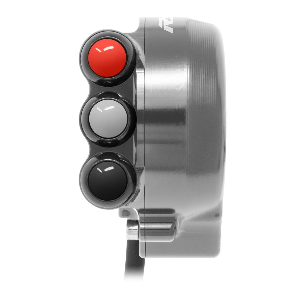 Jetprime Throttle Cover with Handlebar Switch for Aprilia RS 660, titanium