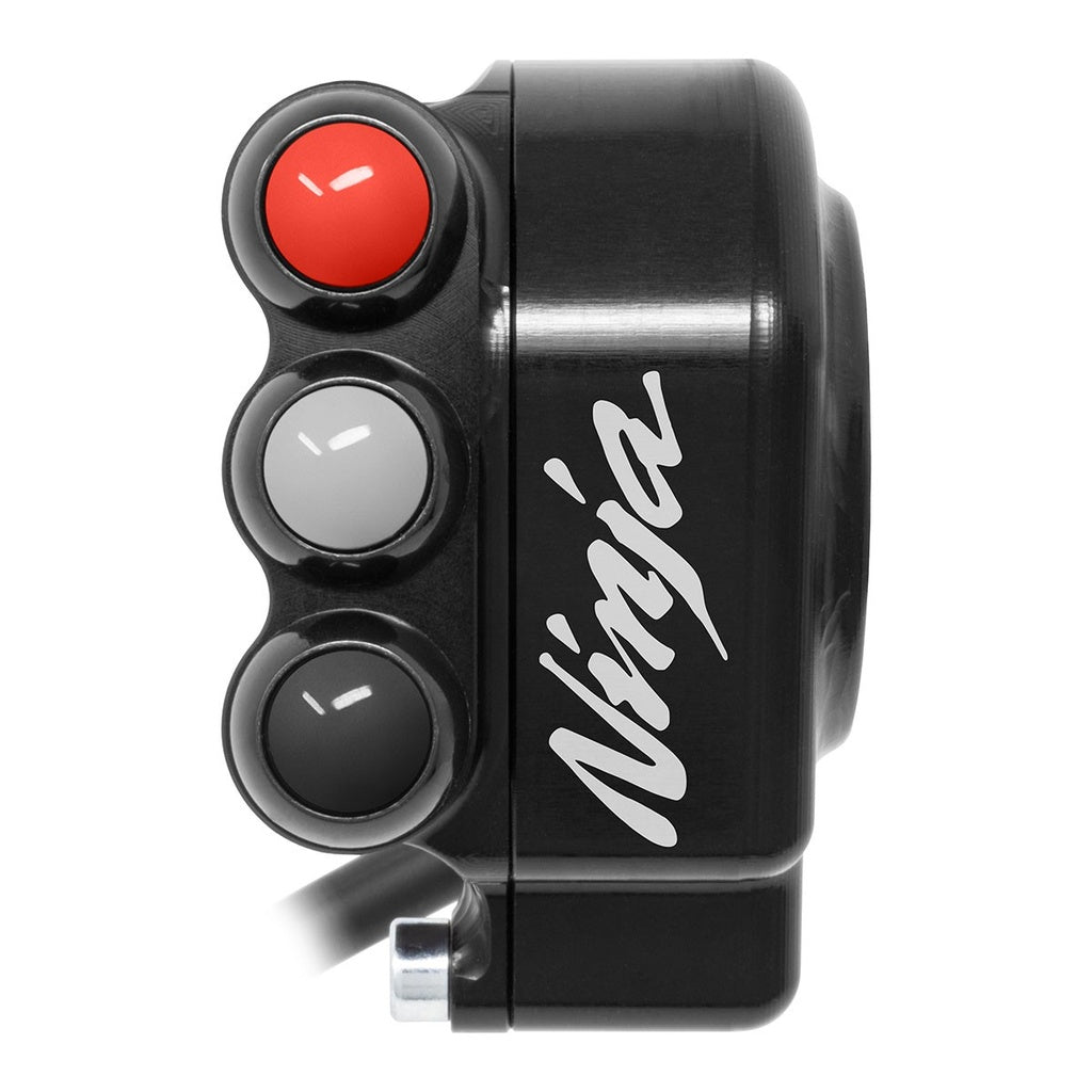 Jetprime Throttle Cover with Handlebar Switch for Kawasaki Ninja ZX-10R / R, black