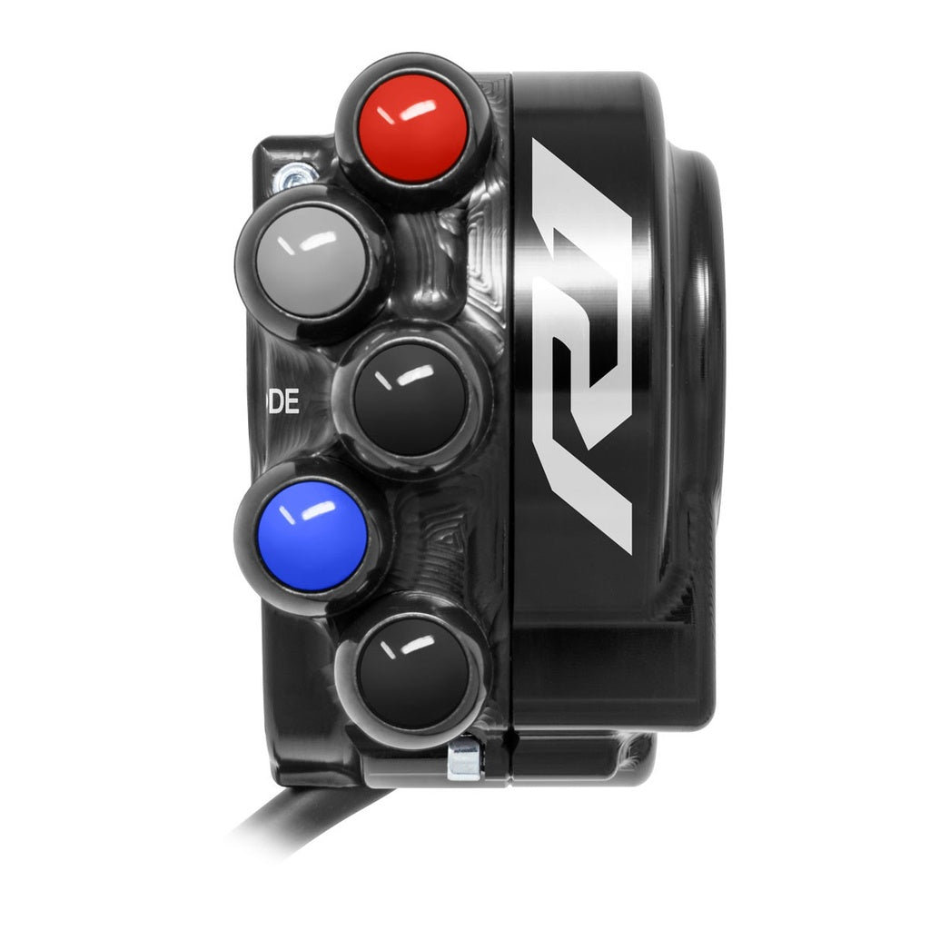 Jetprime Throttle Cover with Handlebar Switch for Yamaha YZF-R1, black