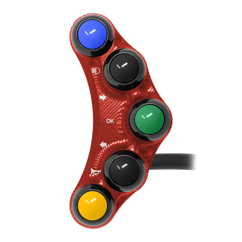 Jetprime LHS Handlebar Switch for MV Agusta Brutale 800, red