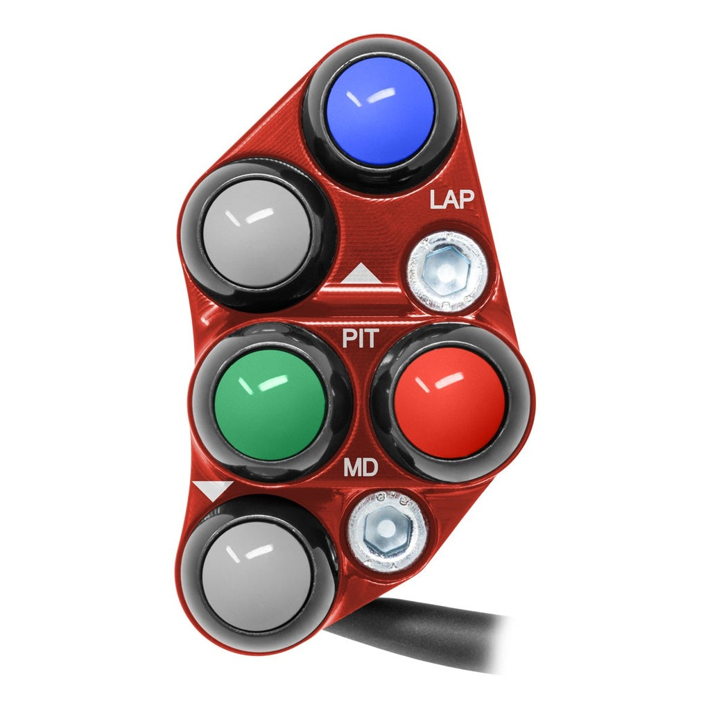 Jetprime LHS Race Handlebar Switch for Kawasaki ZX-10R, red