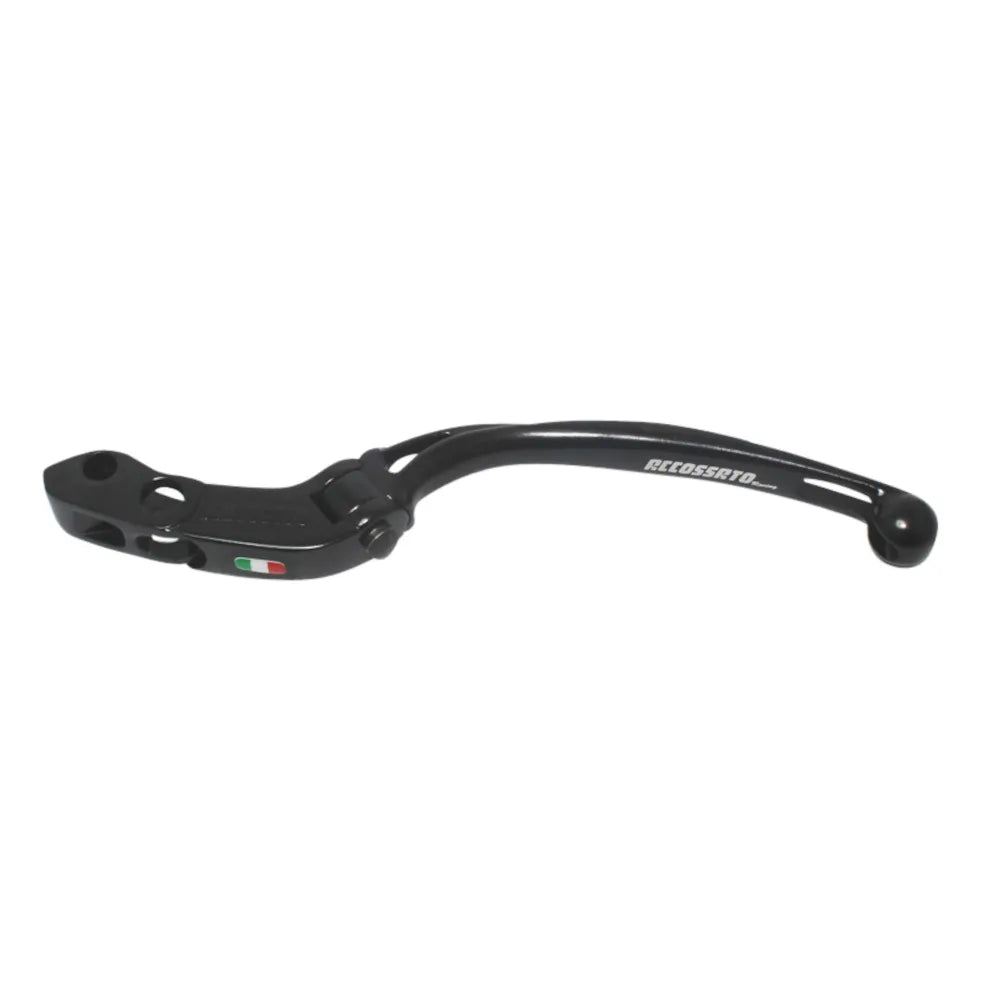 Accossato Folding Clutch Lever for Accossato and Brembo master cylinders, long black 16mm with eyelet