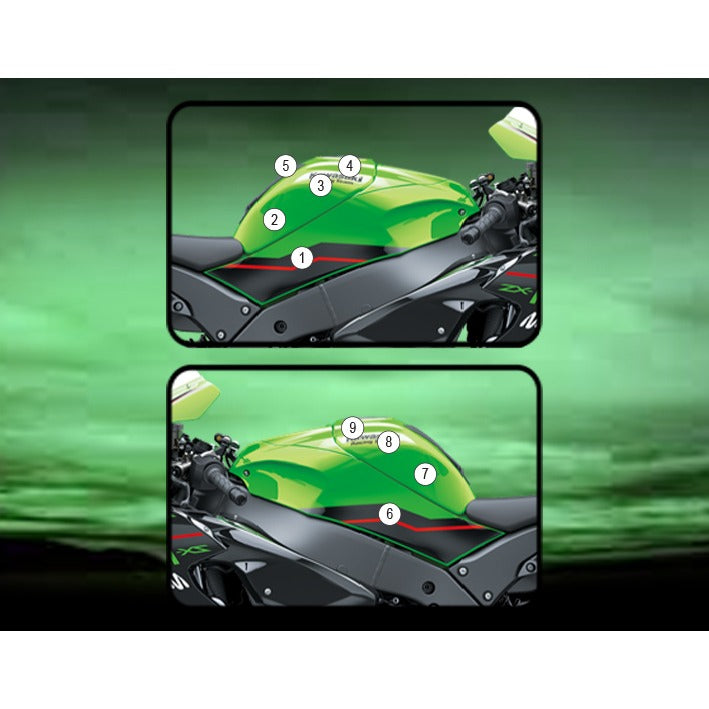 Eazi-Grip Tank Protection Film for Kawasaki ZX-10R ZX-10RR, matte