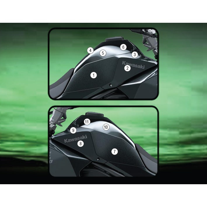 Eazi-Grip Tank Protection Film for Kawasaki KLE500, matte