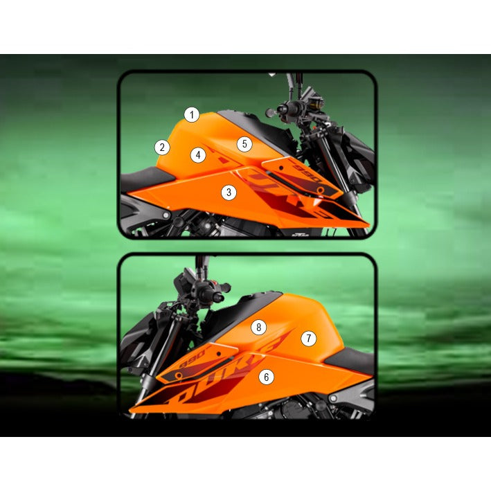 Eazi-Grip Tank Protection Film for KTM 990 Duke, gloss