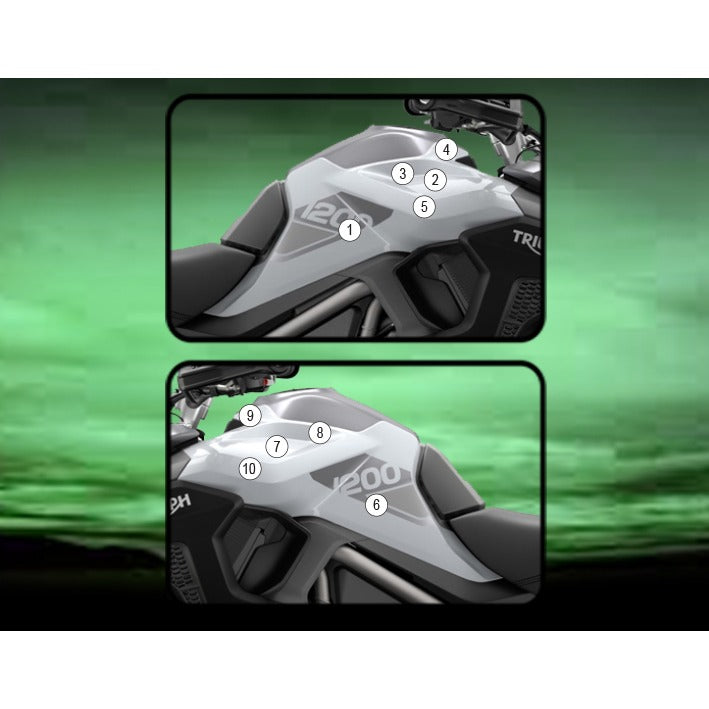 Eazi-Grip Tank Protection Film for Triumph Tiger 1200 GT Rally Pro, matte